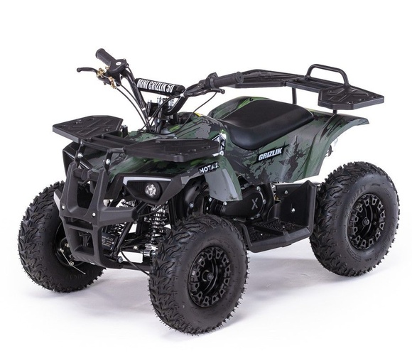 Детский бензиновый квадроцикл MOTAX GRIZLIK MINI PS BW с Механическим стартером
