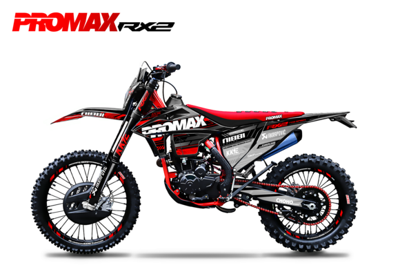 Кроссовый мотоцикл PROMAX RX2 YB300H (LX176FMN) (4 valves, 6 gears) Красный