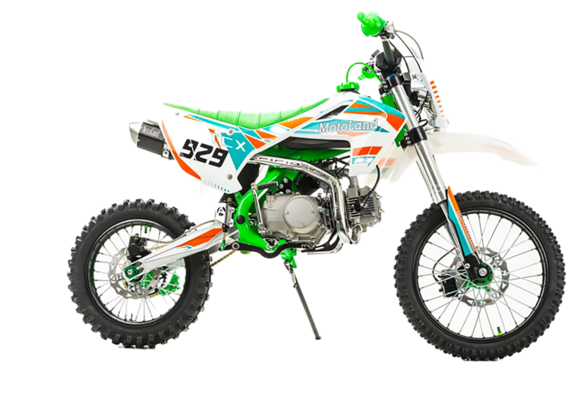 Питбайк Motoland TCX125 Зеленый 17/14 (фара, кикстартер)