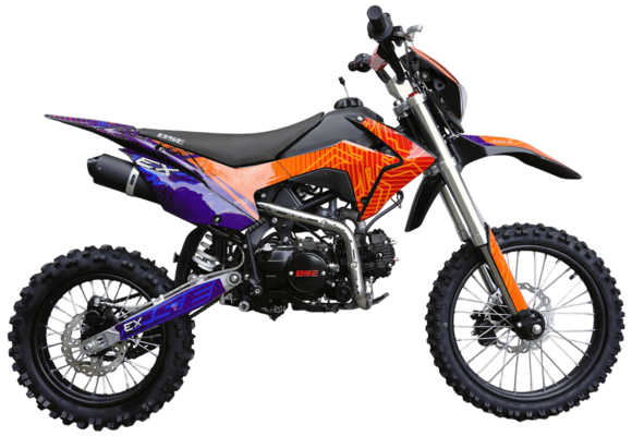 Питбайк BSE EX 14/12 Blue Orange Ant (040) (фара, электростартер)